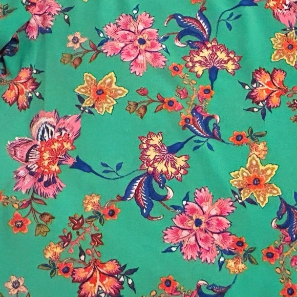 Anthropologie Fig and Flower Floral Flounce Sleeve Blouse - Size MP - Picture 5 of 9